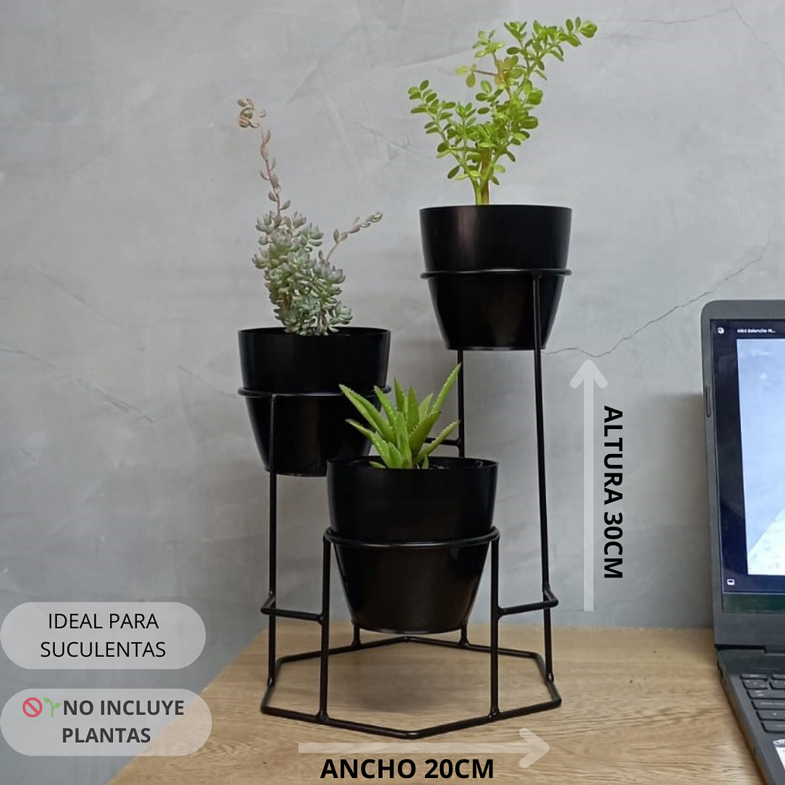 Soporte Mini Dumar con Materos Plasticos 3