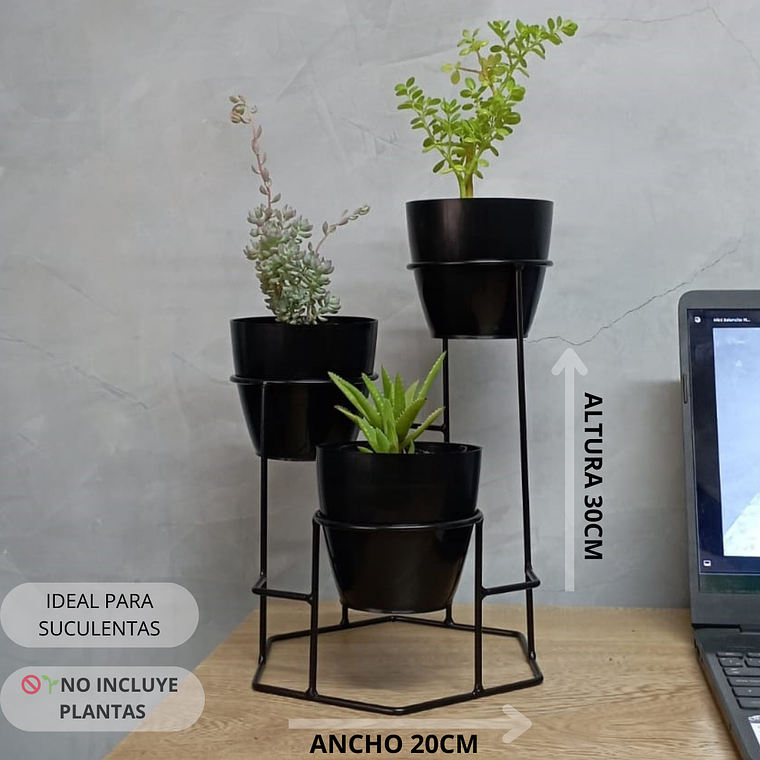 Soporte Mini Dumar con Materos Plasticos 3