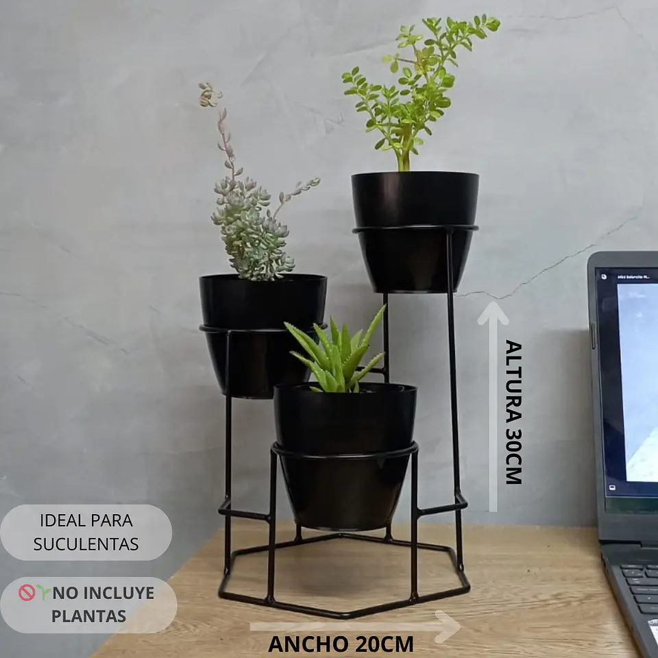 Soporte Mini Dumar con Materos Plasticos 3