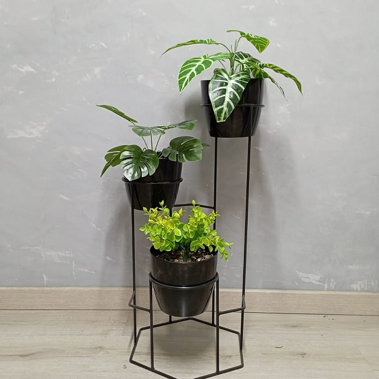 Base Dumar con 3 Materos Plásticos 4