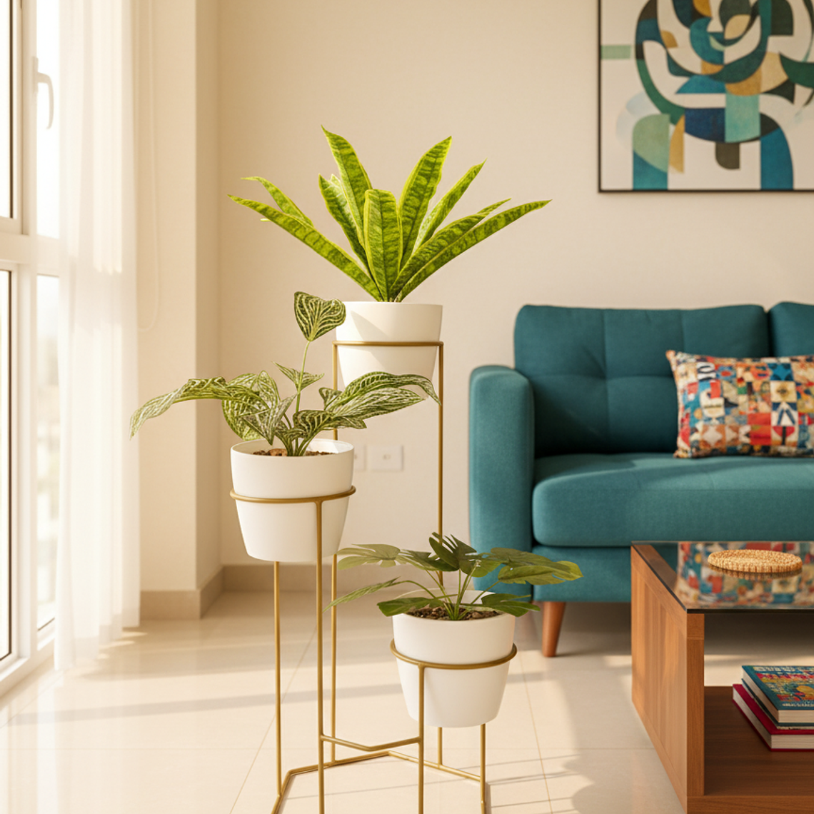 Base Dumar con 3 Materos Plásticos 2