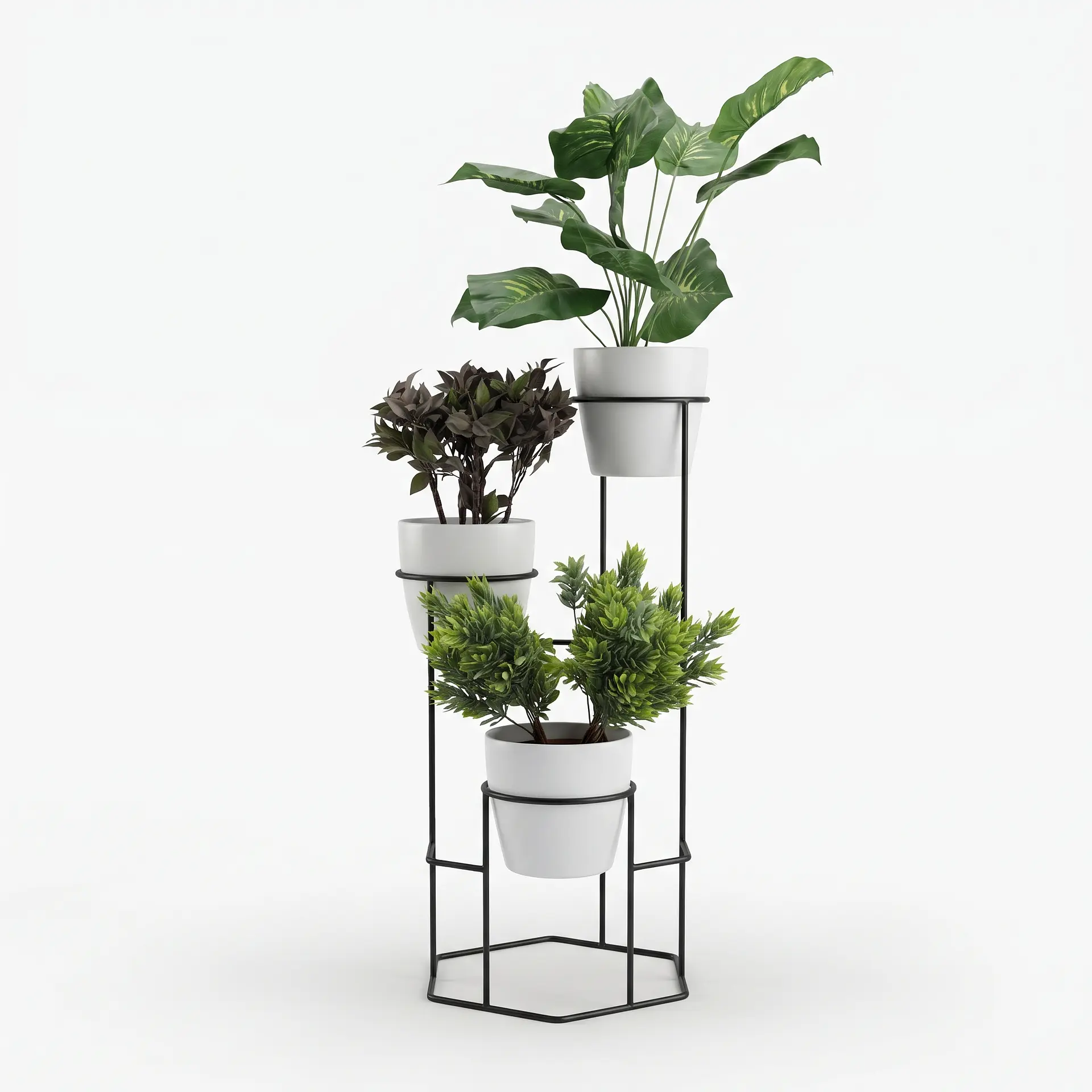 Soporte para Plantas Dumar de 3 Niveles - Incluye Materas 1