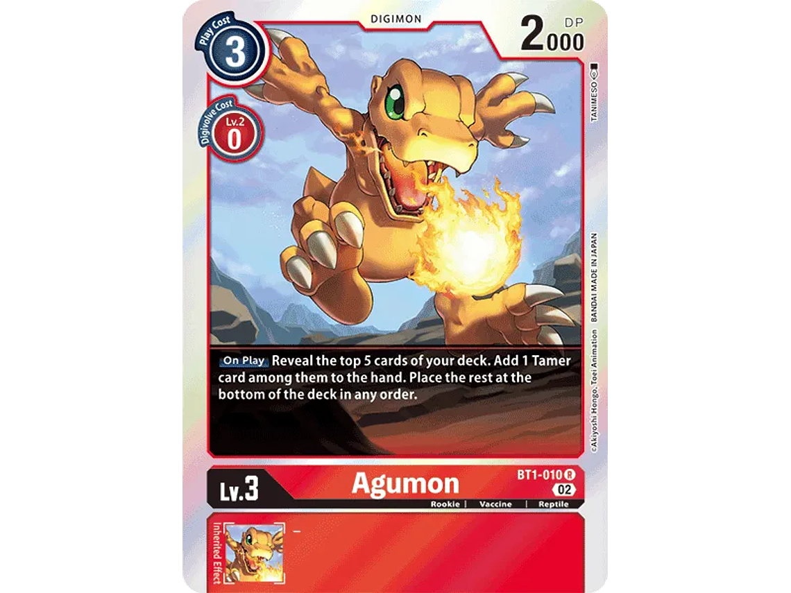 [BT1-010] [Agumon] [Digimon] [Rare] [Normal Art] [Foil] 1