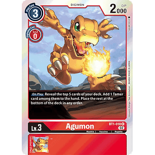 [BT1-010] [Agumon] [Digimon] [Rare] [Normal Art] [Foil]