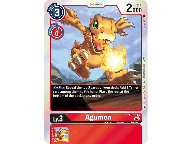 [BT1-010] [Agumon] [Digimon] [Rare] [Normal Art] [Foil] 1