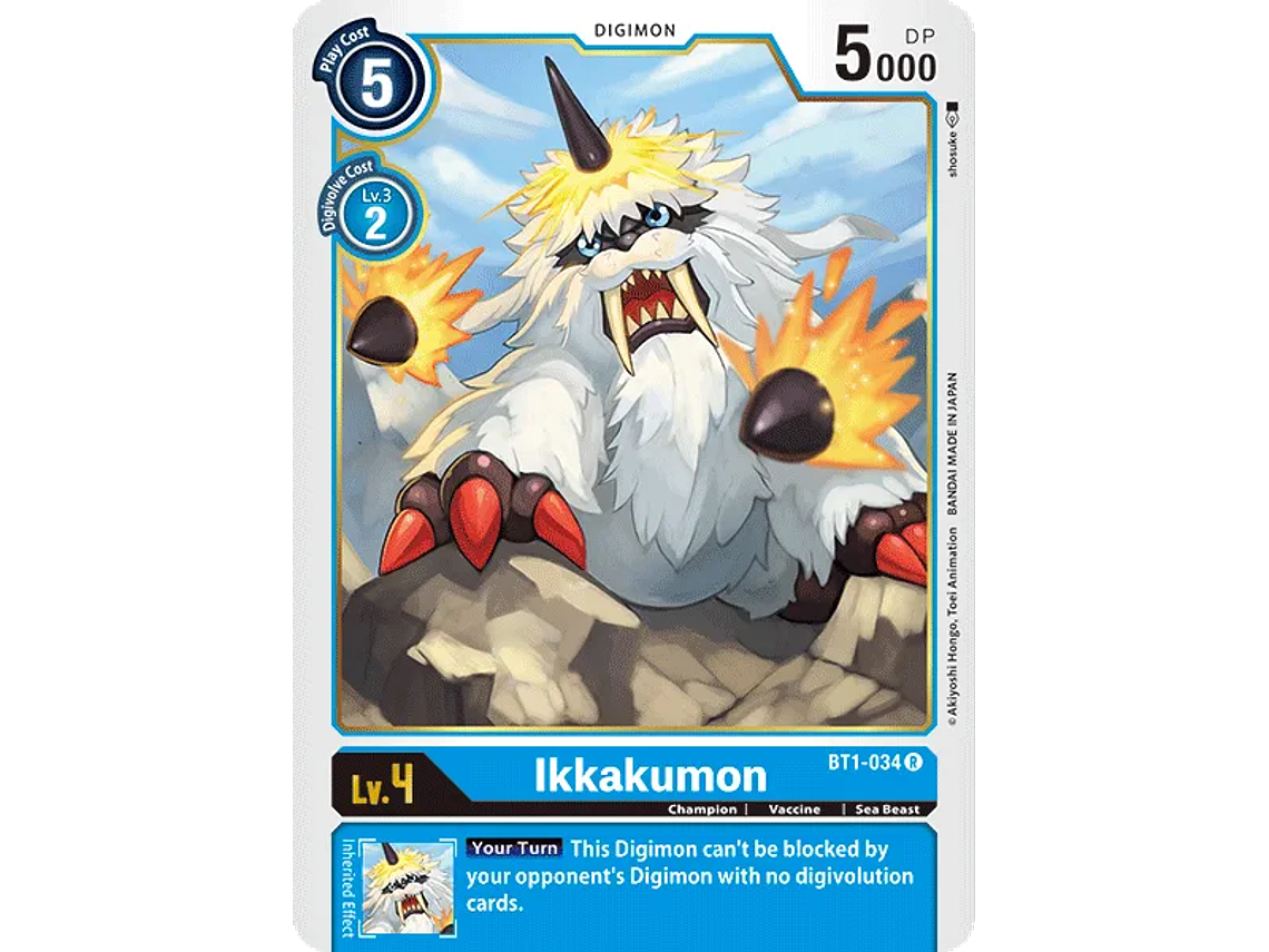 [BT1-034] [Ikkakumon] [Digimon] [Rare] [Normal Art] [No Foil] 1