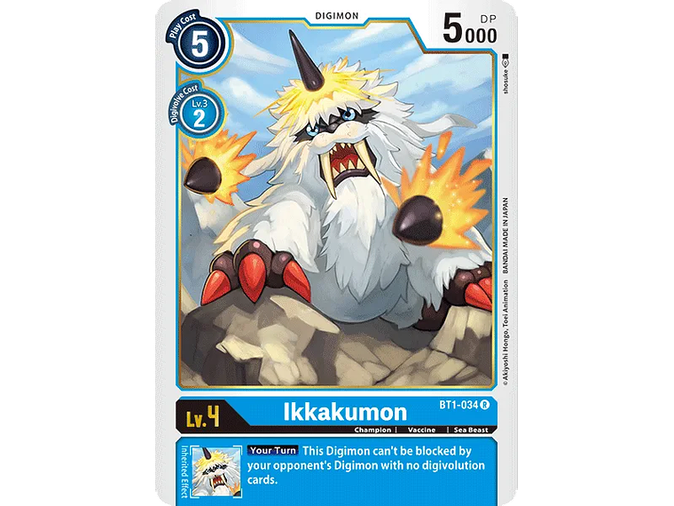 [BT1-034] [Ikkakumon] [Digimon] [Rare] [Normal Art] [No Foil] 1