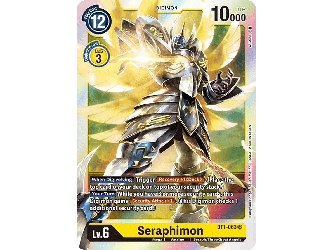 [BT1-063] [Seraphimon] [Digimon] [Super Rare] [Normal Art] [Foil] 1