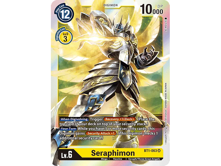 [BT1-063] [Seraphimon] [Digimon] [Super Rare] [Normal Art] [Foil] 1