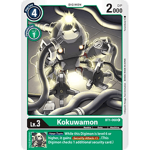 [BT1-068] [Kokuwamon] [Digimon] [Common] [Normal Art] [No Foil]