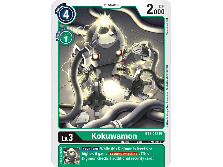 [BT1-068] [Kokuwamon] [Digimon] [Common] [Normal Art] [No Foil] 1