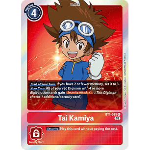 [BT1-085] [Tai Kamiiya] [Tamer] [Rare] [Normal Art] [Foil]