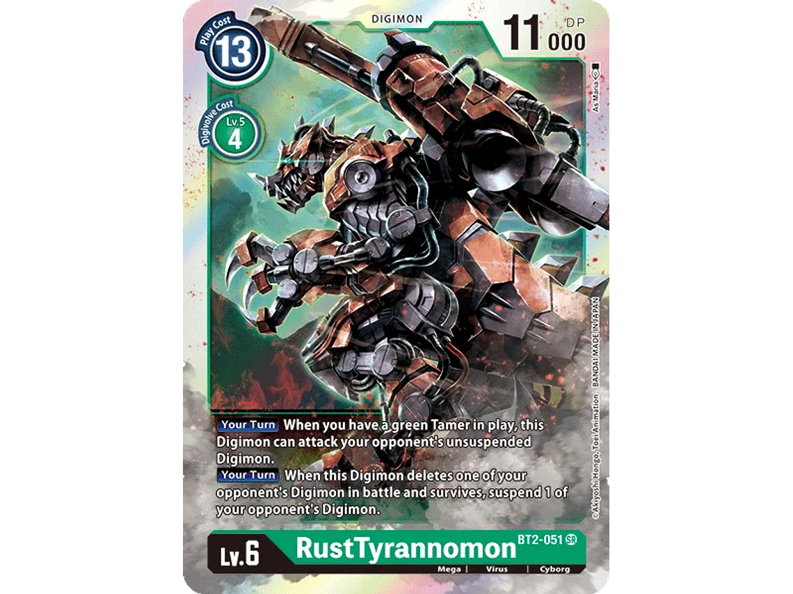 [BT2-051] [RustTyrannomon] [Digimon] [Super Rare] [Normal Art] [Foil] 1