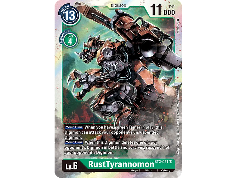 [BT2-051] [RustTyrannomon] [Digimon] [Super Rare] [Normal Art] [Foil] 1