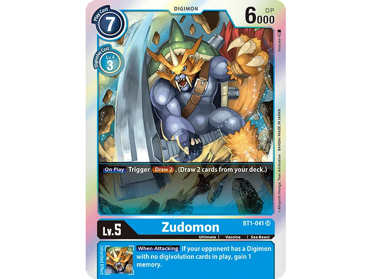 [BT1-041] [Zudomon] [Digimon] [Super Rare] [Normal Art] [Foil] 1