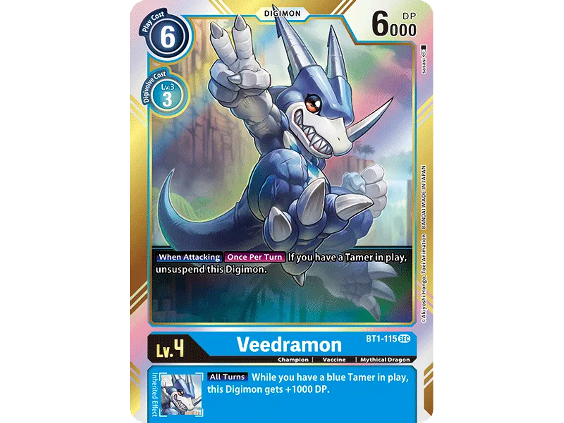 [BT1-115] [Veedramon] [Digimon] [Secret Rare] [Normal Art] [Foil] 1