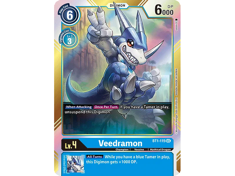 [BT1-115] [Veedramon] [Digimon] [Secret Rare] [Normal Art] [Foil] 1