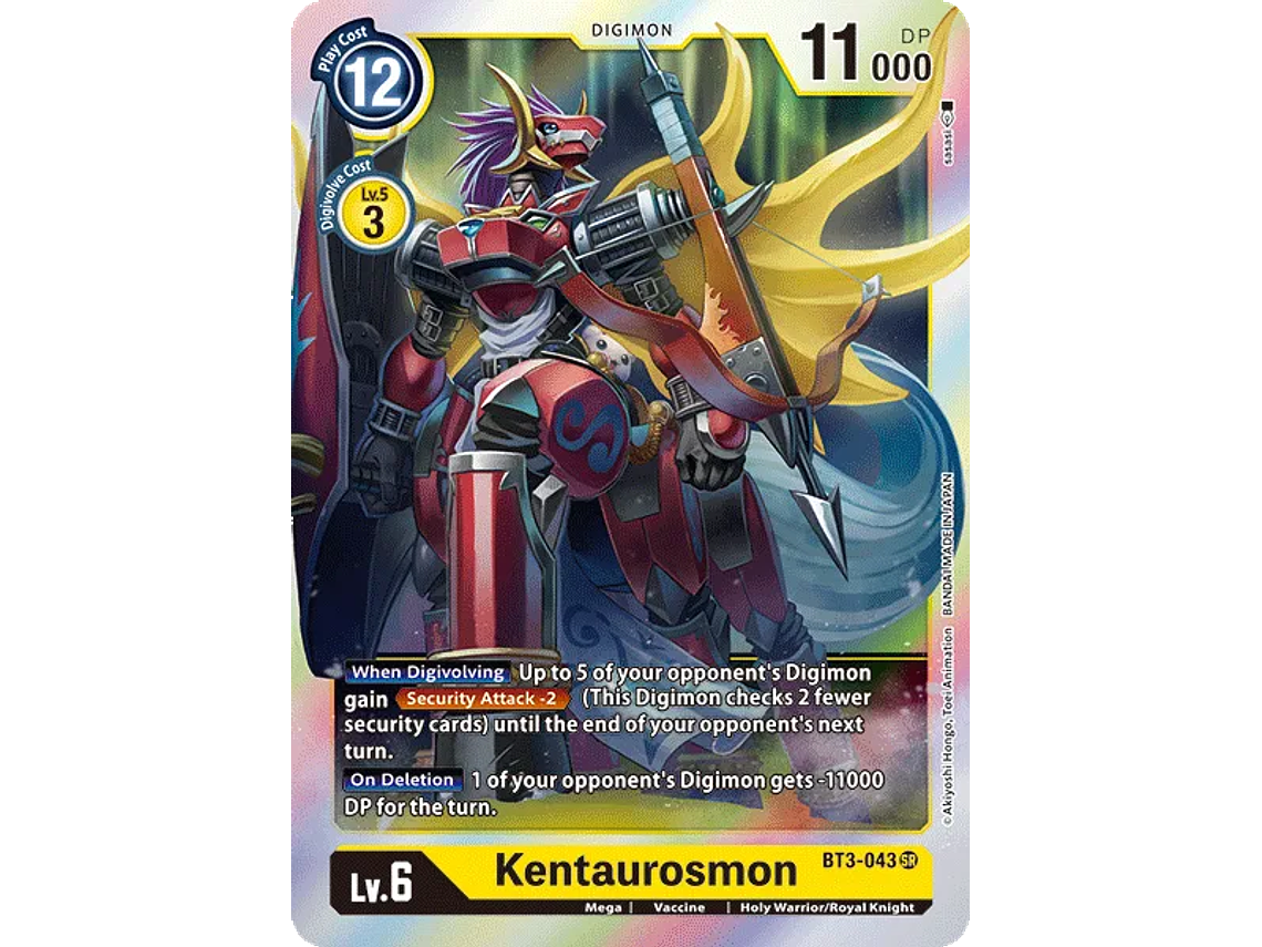 [BT3-043] [Kentaurosmon] [Digimon] [Super Rare] [Alternative Art] [Foil] 1