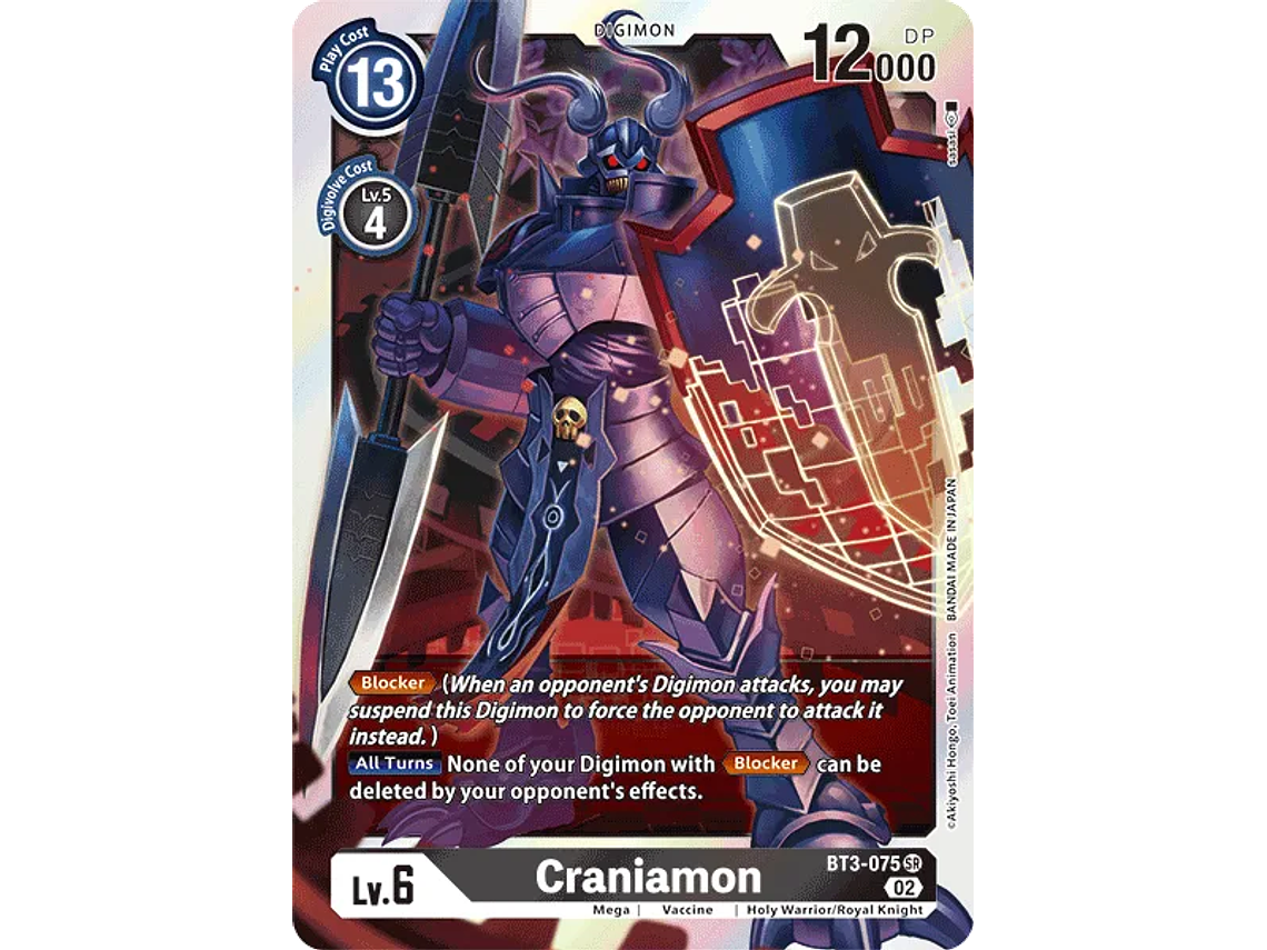 [BT3-075] [Craniamon] [Digimon] [Super Rare] [Alternative Art] [Textured] 1