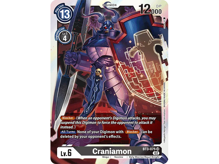 [BT3-075] [Craniamon] [Digimon] [Super Rare] [Alternative Art] [Textured] 1