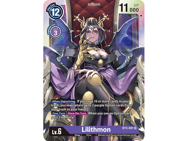 [BT3-091] [Lilithmon] [Digimon] [Super Rare] [Alternative Art] [Foil] 1