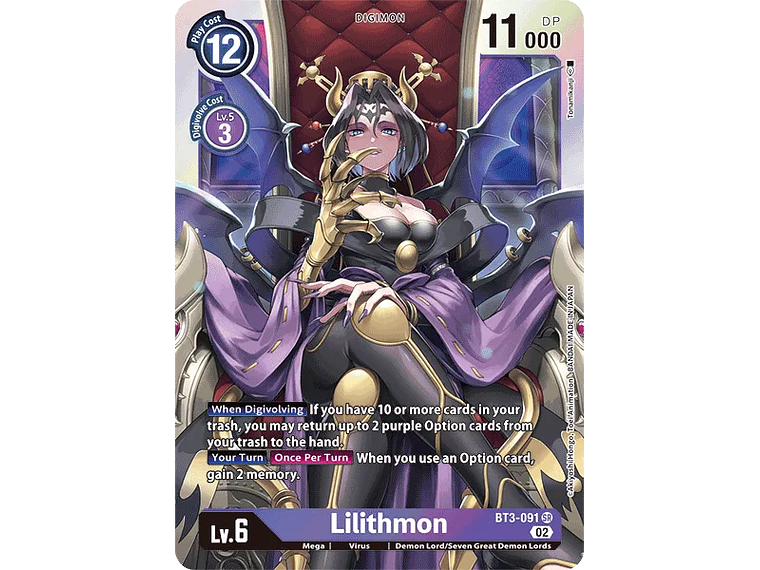 [BT3-091] [Lilithmon] [Digimon] [Super Rare] [Alternative Art] [Textured] 1