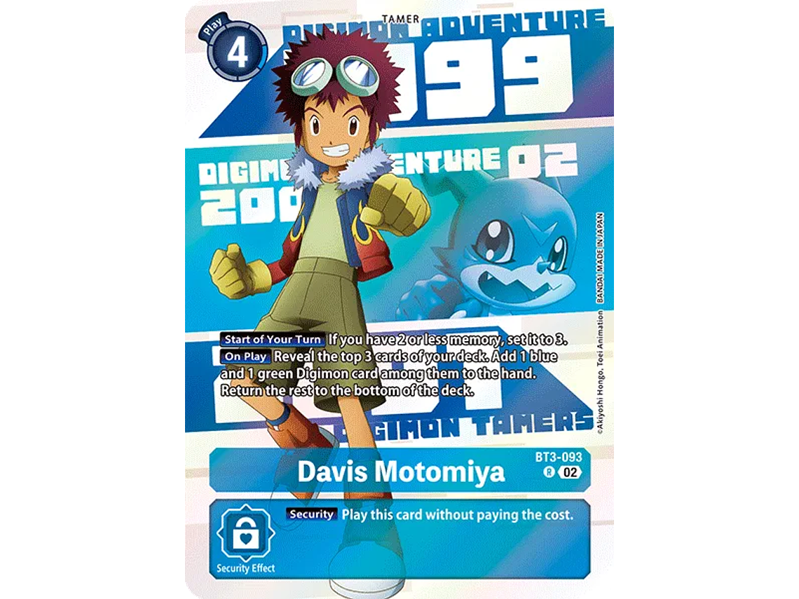 [BT3-093] [Davis Motomiya] [Tamer] [Rare] [Alternative Art] [Foil] 1
