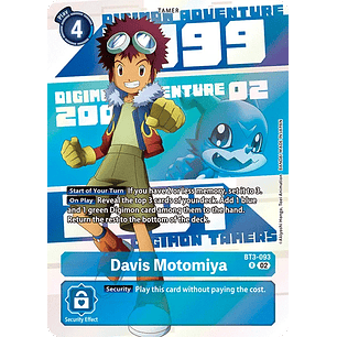 [BT3-093] [Davis Motomiya] [Tamer] [Rare] [Alternative Art] [Foil]