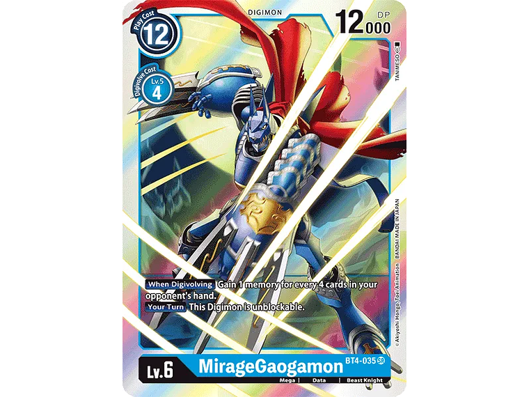 [BT4-035] [MirageGaogamon] [Digimon] [Super Rare] [Normal Art] [Foil] 1