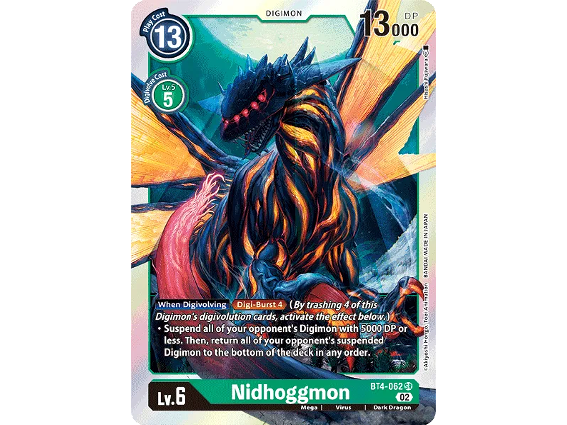 [BT4-062] [Nidhoggmon] [Digimon] [Super Rare] [Normal Art] [Textured] 1