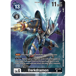 [BT4-074] [Darkdramon] [Digimon] [Super Rare] [Full Art] [No Foil]