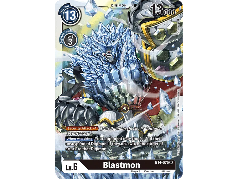 [BT4-075] [Blastmon] [Digimon] [Super Rare] [Normal Art] [Foil] 1