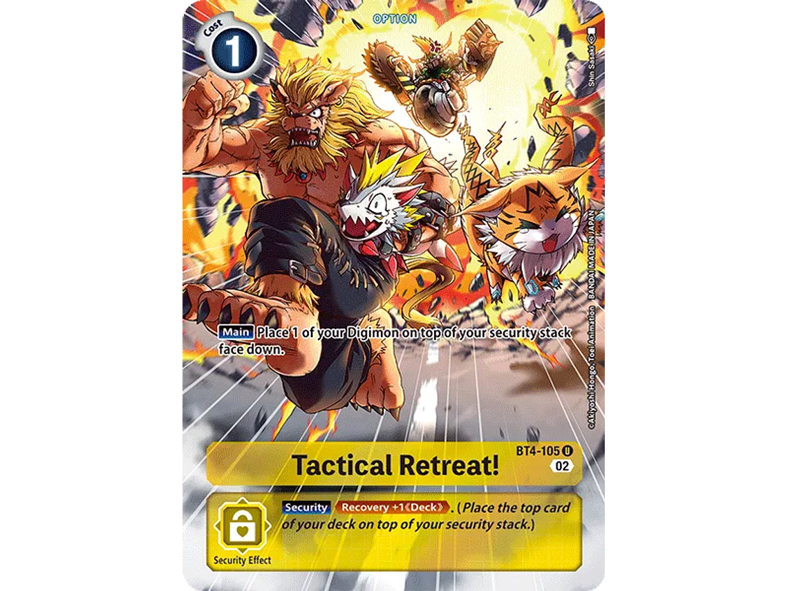 [BT4-105] [Tactical Retreat!] [Option] [Uncommon] [Alternative Art] [Textured] 1