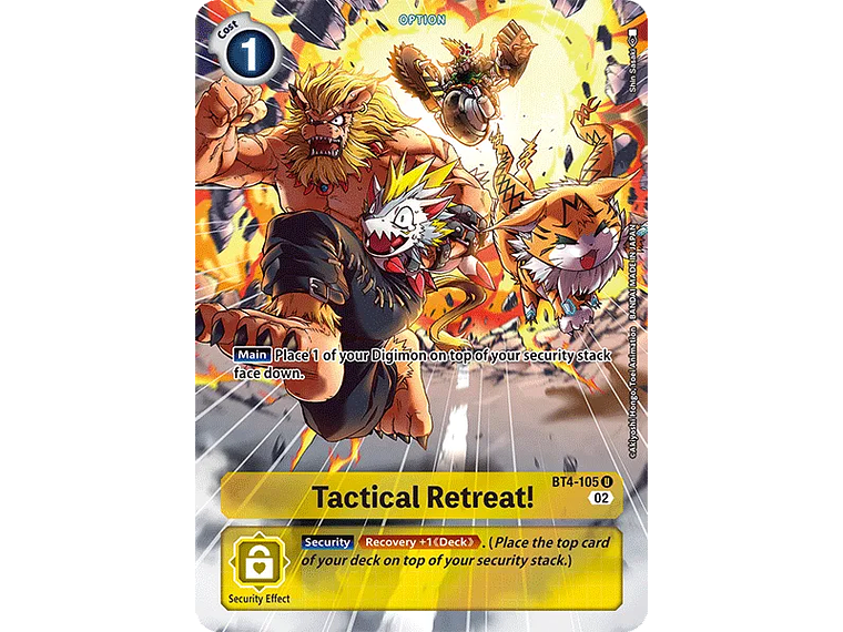 [BT4-105] [Tactical Retreat!] [Option] [Uncommon] [Alternative Art] [Textured] 1