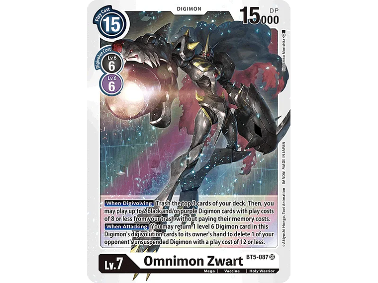 [BT5-087] [Omnimon Zwart] [Digimon] [Super Rare] [Normal Art] [Foil] 1