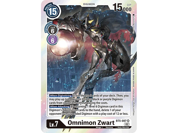 [BT5-087] [Omnimon Zwart] [Digimon] [Super Rare] [Alternative Art] [Textured] 1