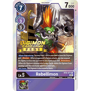 [BT6-077] [Rebellimon] [Digimon] [Rare] [Normal Art] [Stamp]