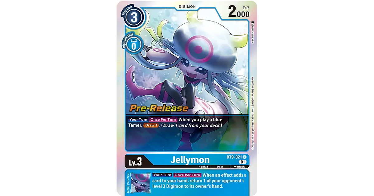 [BT9-021] [Jellymon] [Digimon] [Rare] [Normal Art] [Stamp]