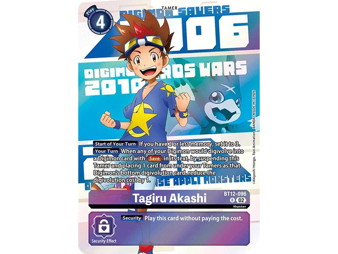 [BT12-096] [Tagiru Akashi] [Tamer] [Rare] [Alternative Art] [Foil] 1