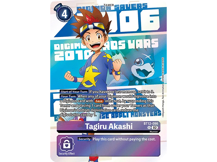 [BT12-096] [Tagiru Akashi] [Tamer] [Rare] [Alternative Art] [Foil] 1