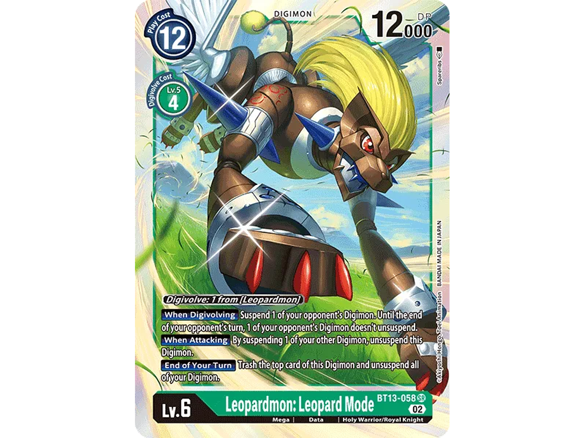 [BT13-058] [Leopardmon: Leopard Mode] [Digimon] [Super Rare] [Normal Art] [Foil] 1