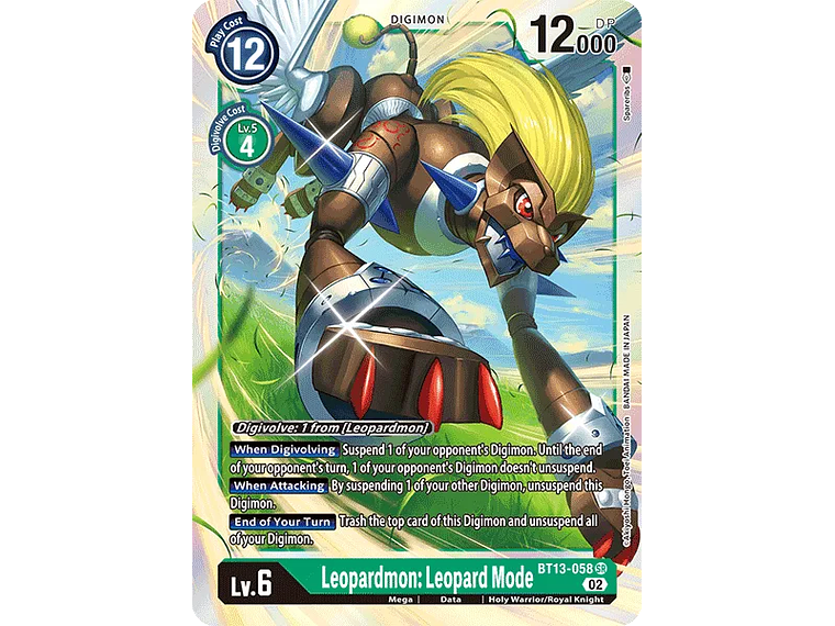 [BT13-058] [Leopardmon: Leopard Mode] [Digimon] [Super Rare] [Normal Art] [Foil] 1