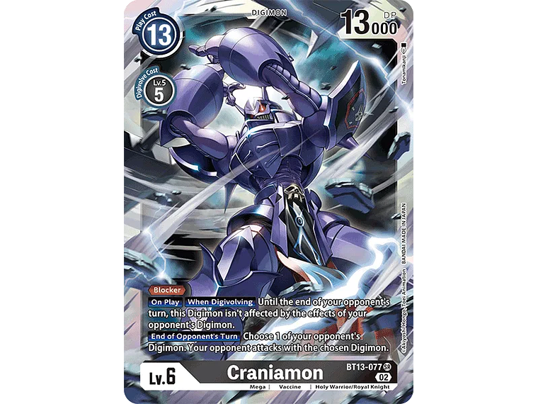 [BT13-077] [Craniamon] [Digimon] [Super Rare] [Normal Art] [Foil] 1