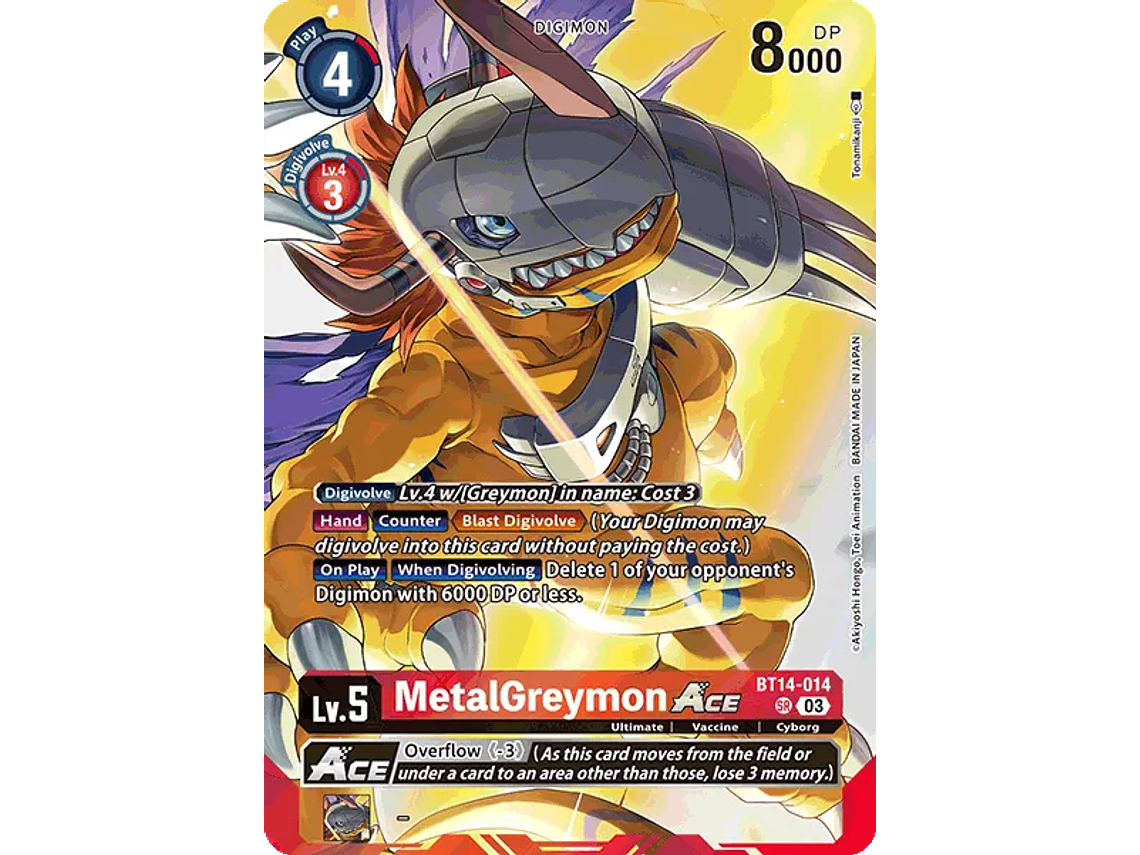 [BT14-014] [MetalGreymon Ace] [Digimon] [Super Rare] [Alternative Art] [Foil] 1
