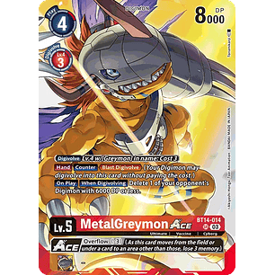 [BT14-014] [MetalGreymon Ace] [Digimon] [Super Rare] [Alternative Art] [Foil]