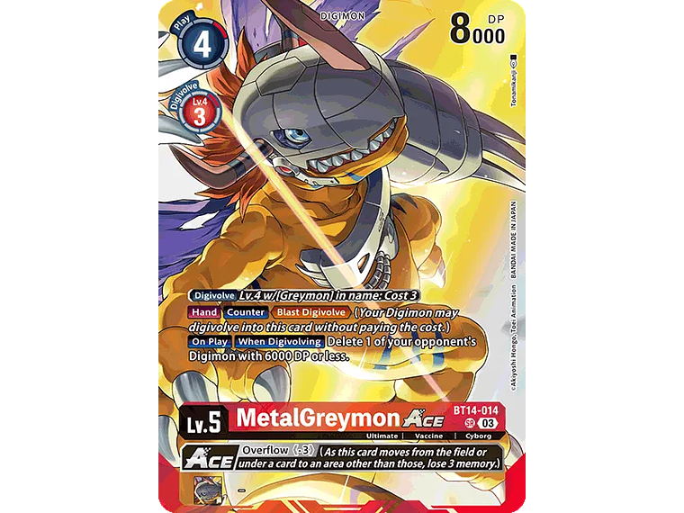 [BT14-014] [MetalGreymon Ace] [Digimon] [Super Rare] [Alternative Art] [Foil] 1