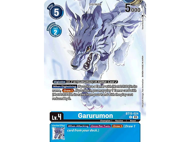 [BT15-024] [Garurumon] [Digimon] [Common] [Alternative Art] [Foil] 1