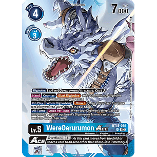 [BT15-026] [WereGarurumon Ace] [Digimon] [Super Rare] [Alternative Art] [Foil]
