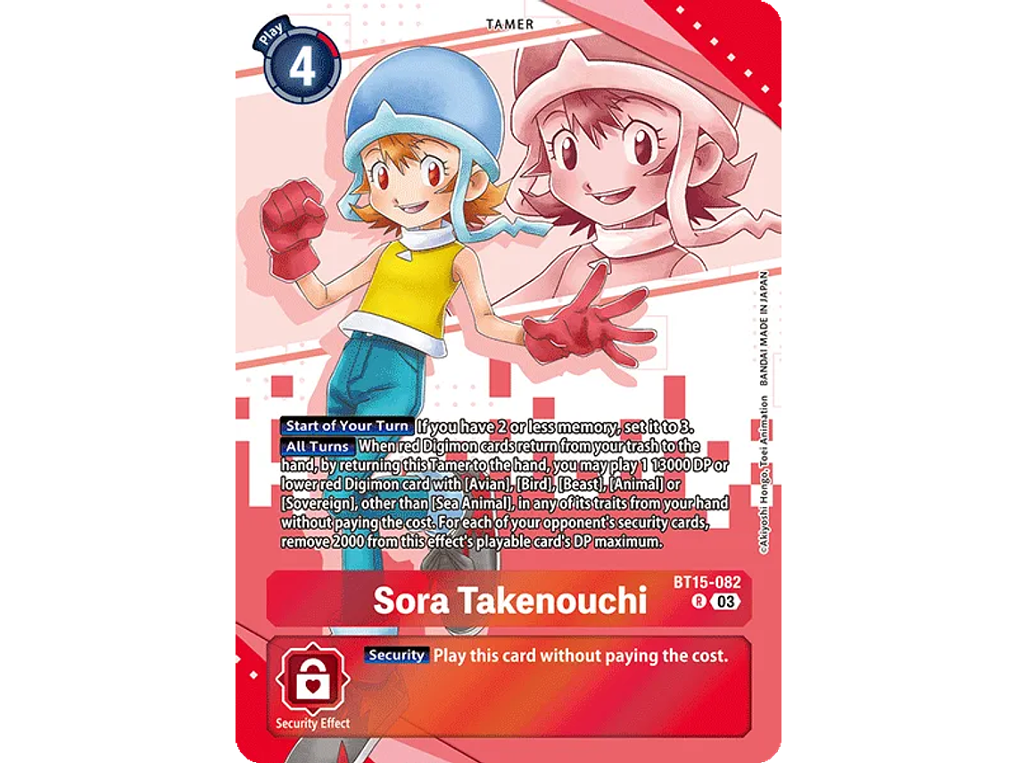 [BT15-082] [Sora Takenouchi] [Tamer] [Rare] [Alternative Art] [Foil] 1