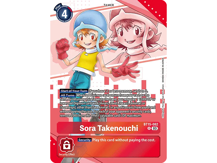 [BT15-082] [Sora Takenouchi] [Tamer] [Rare] [Alternative Art] [Foil] 1